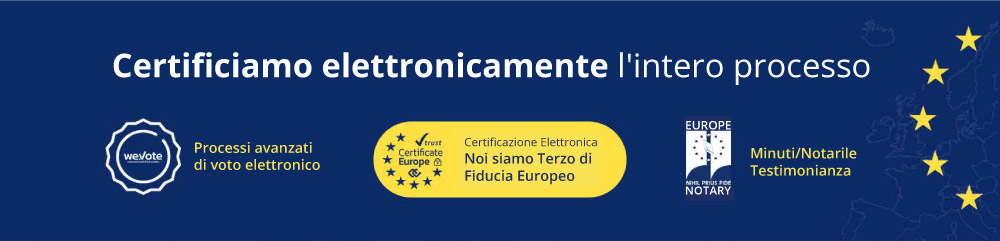 certificiamo elettronicamente l intero processo electronic vote wevote full certificate certificiamo elettronicamente l intero processo electronic vote wevote full certificate